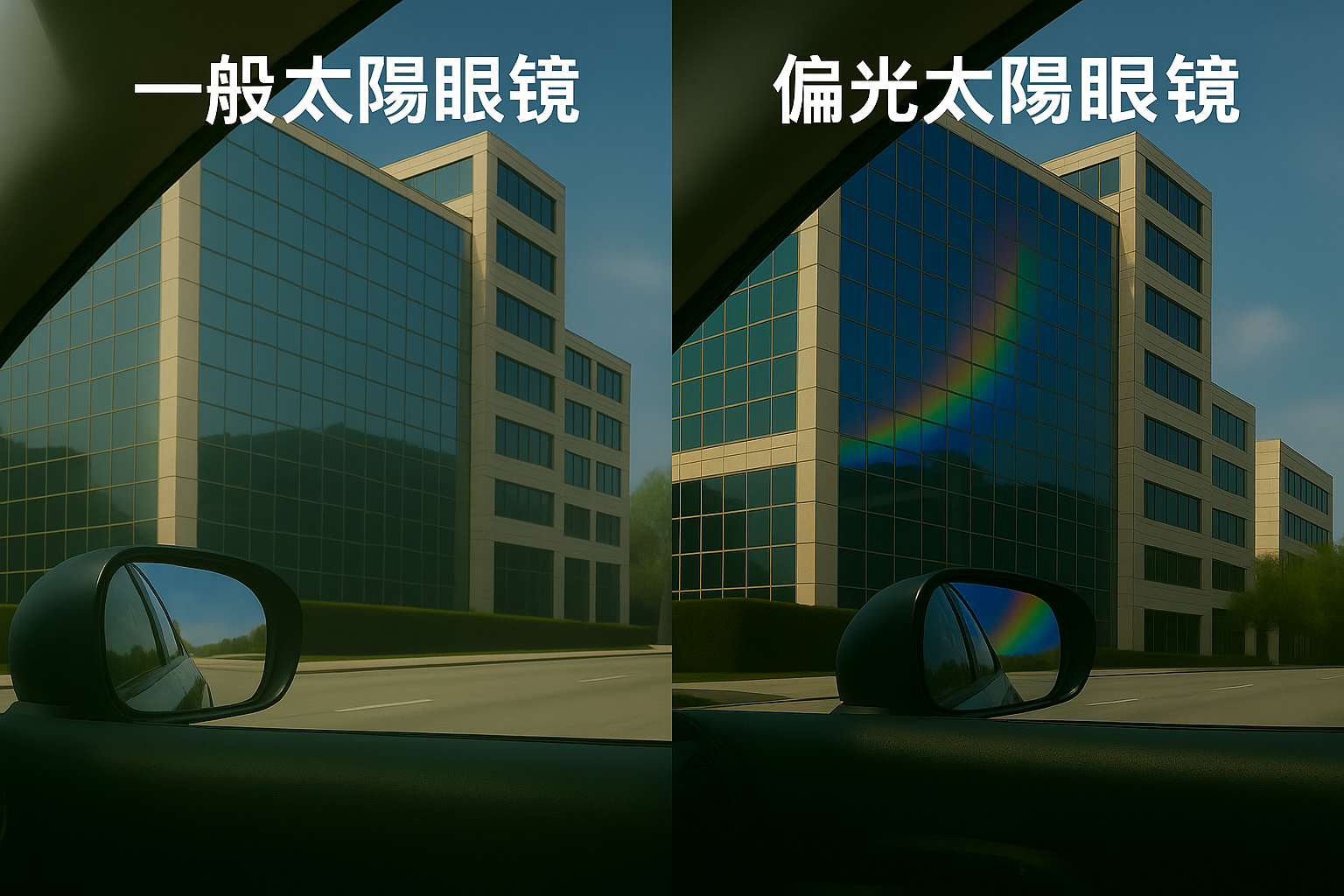 偏光太陽眼鏡 開車差別【優點跟缺點】辨別方式統整 - 第4張圖 虹彩現象